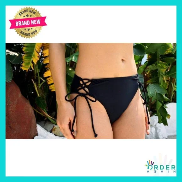 Cheeky Bikini Set Criss Cross Adjustable Straps Recycled Material Y2K Chic